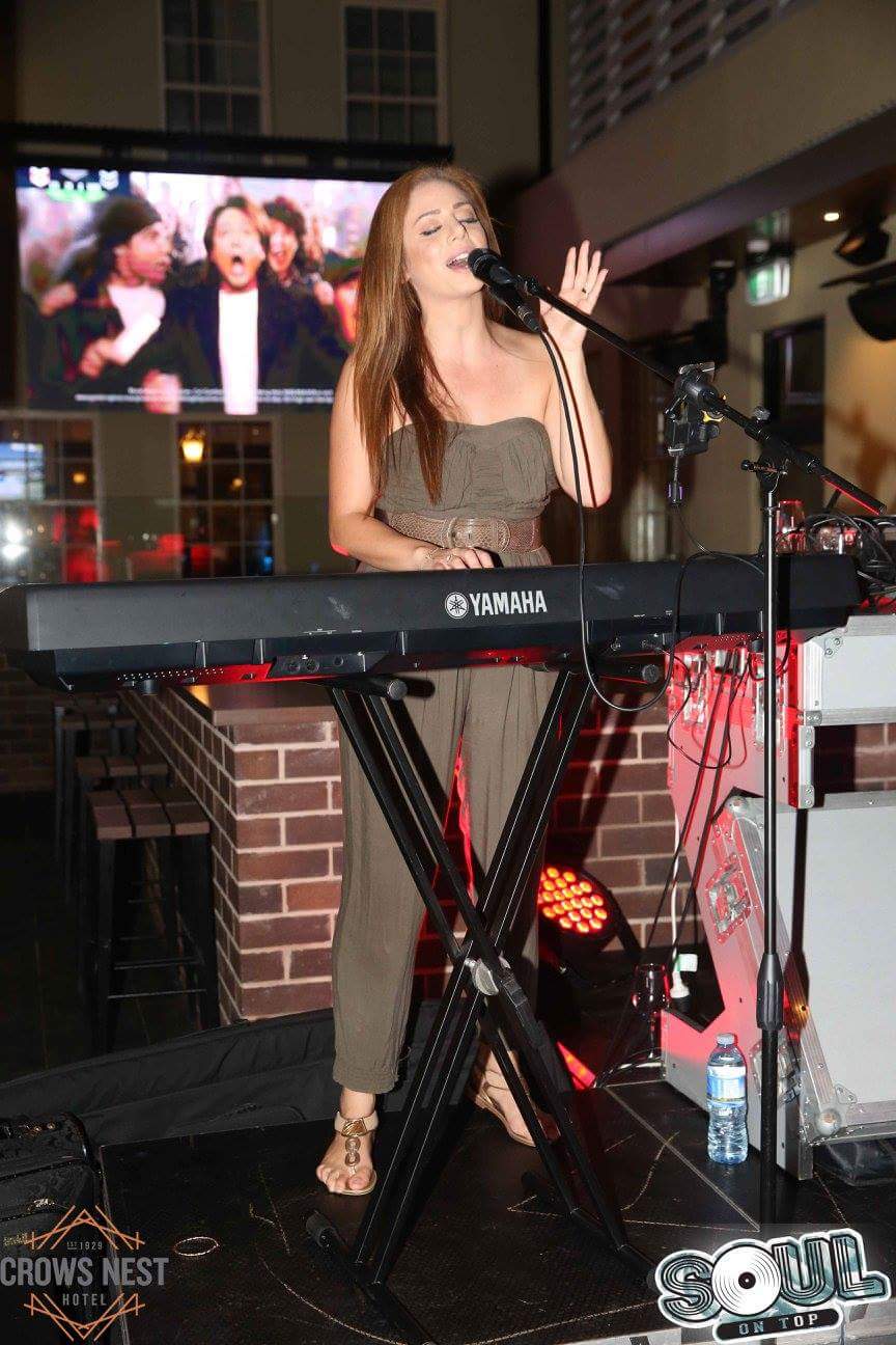 Annie Z Music Soul on top piano singing crows nest bar